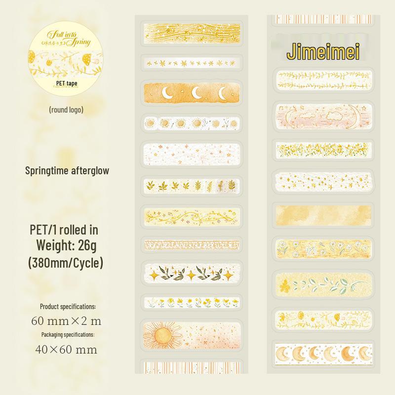 Spring Fresh Ketchup PET Die-cut Adhesive Tape for DIY Journal Decoration