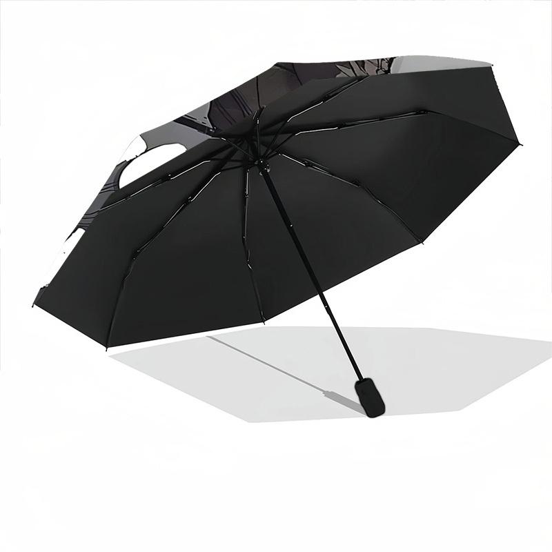 1pc Sekiro Shadows Automatic Umbrella 8 Rib Portable Folding Black Iron Frame for Outdoor, Beach, Travel, Beach Umbrella 215