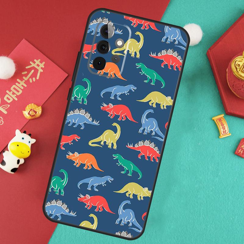 Dinosaur Collage Case For Samsung Galaxy A16 A17 A54 A34 A14 A15 A35 A55 A52 A12 A32 A13 A33 A53 A26 A36 A56