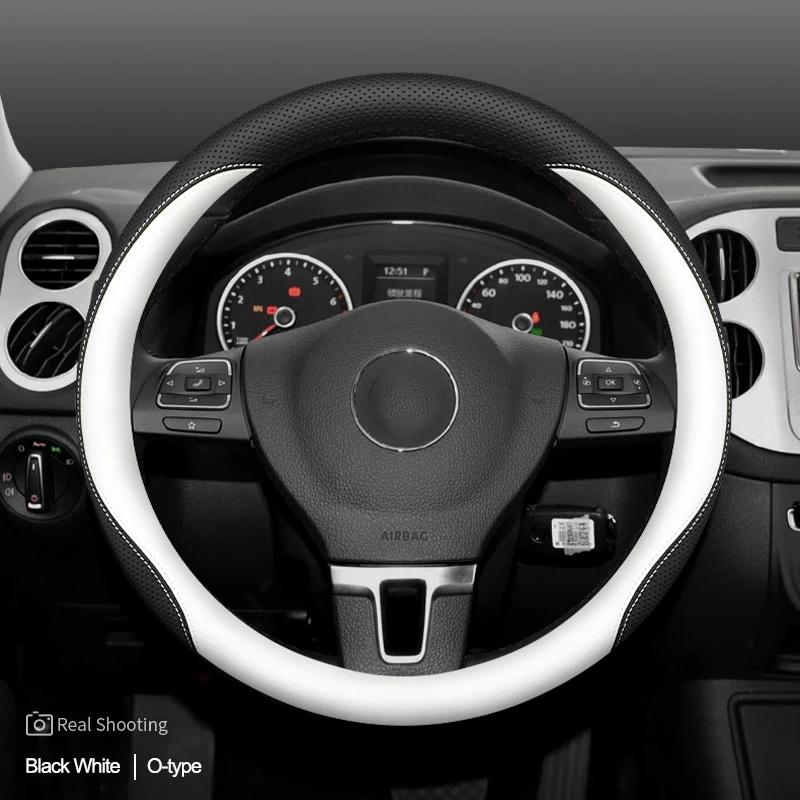 High Quality Leather Car Steering Wheel Cover Wrap Holder for Volvo XC60 S90 S60 XC40 S60l Braid on Steering-Wheel Protector