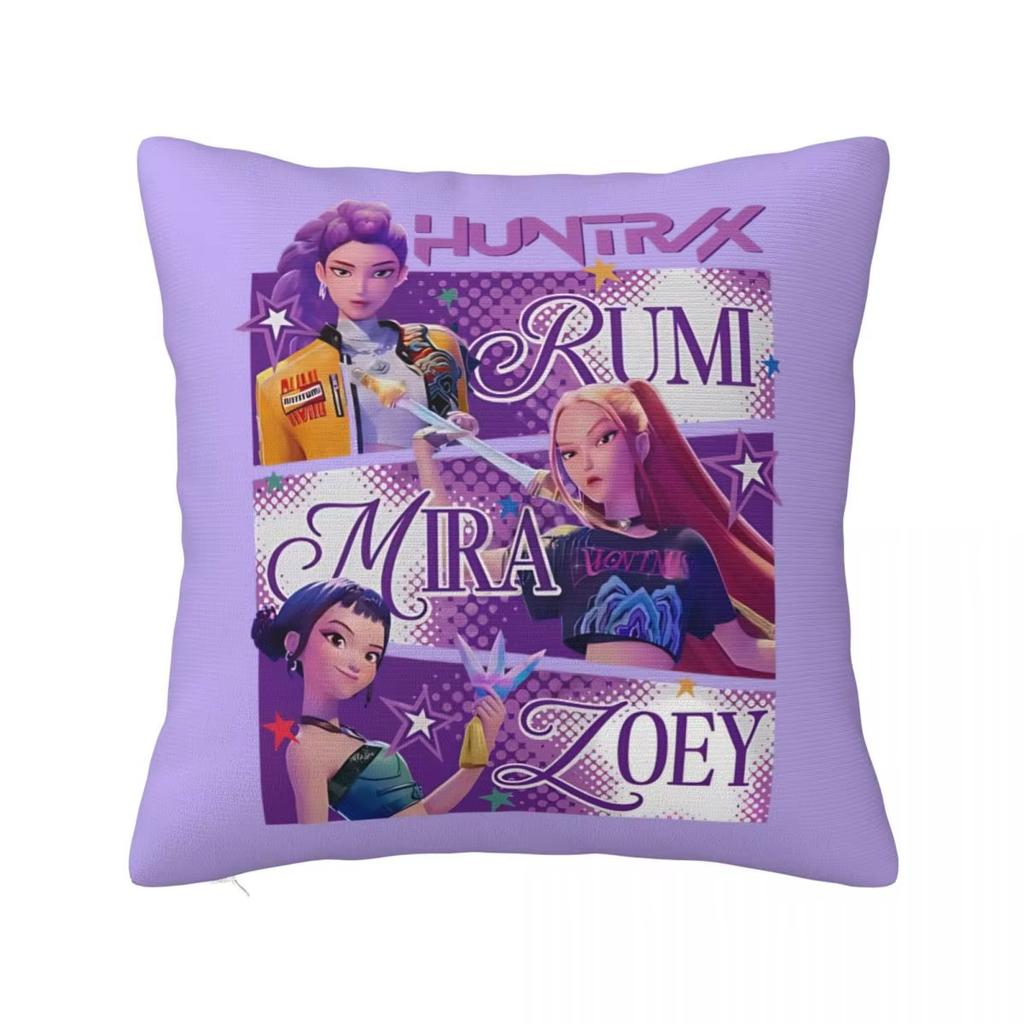 Federa per cuscino Zoey Huntrix Kpop Demon Hunters Piccola idea regalo Copricuscino in poliestere per amici e fan Regalo