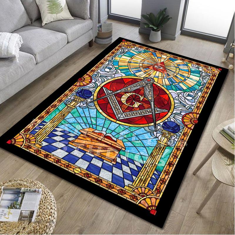Freemason 1Pc Print Rug - home decoration Carpet For Living Room Bedroom Flooring Computer Chair Area Rug
