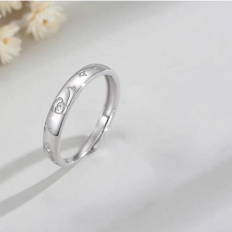 

Кольца для пары «Маленький принц и роза»: Уникальный дизайн для мужчин и женщин - Идеальный подарок на день рождения Adjustable