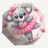 1pc Koala Ballerina Automatic Open/Close Umbrella Compact Folding Umbrella with 8-Rib Shaft for Women/Men, Portable Travel Umbrella,1152S