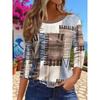 Color Block Striped Crew Neck Long Sleeve T-Shirt Slim Fit Casual Top Daily Wear