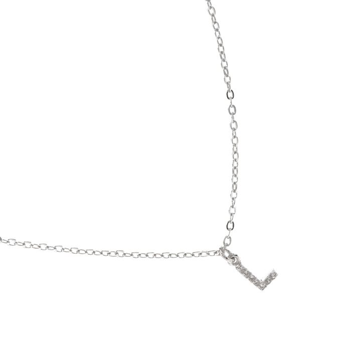 Collier Luxenter Avec Zirconium Brillant Argenté - Alphabet L