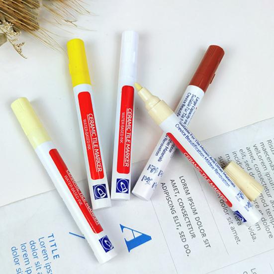Grout Pen Tile Grout Paint Marker Waterproof Tile Gap Repair Color Pen for Tiles Floor Wall Bathroom Kitchen Repair Tools