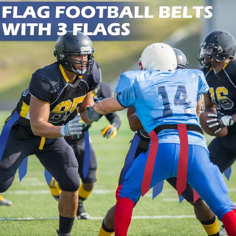 14Pcs Football Webbing Waist Flag Adjustable Competition Training Equipment Youth Football Training Gear Easy to Use