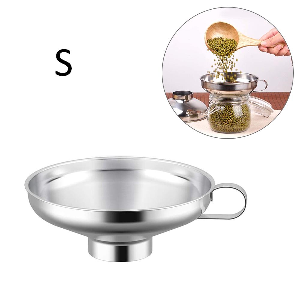 Stainless Steel Wide Mouth Funnel Set for Jars and Cans - Ideal for Liquids and Spices