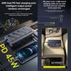 PD45W 3.0 Fast Charging 187W Auto Adapter 3 Port Car Chargers with Independent Switches Intelligent Current Management