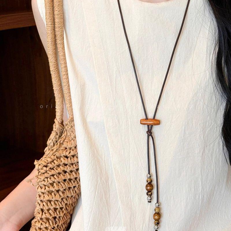 Modny Etniczny Retro Naszyjnik z Wisiorkiem Koralikowym dla Kobiet