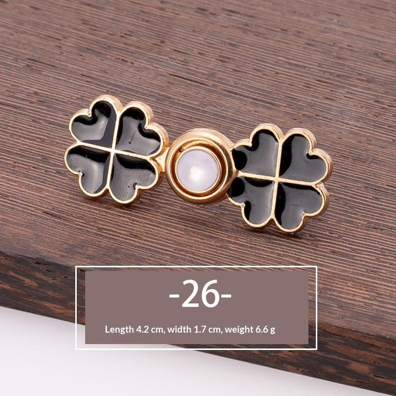 Various Cute Styles No Sew Waist Tightener Buttons Alloy Adjustable for Jeans Skirt Pants Waist Adjustment Accessory