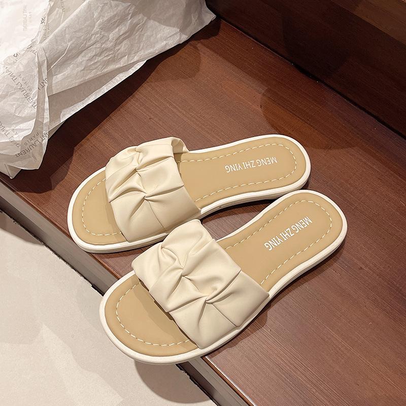 Slippers Women's Summer Outer Wear New Fashion Flat Heel Thin Bottom Light Soft Bottom Non-slip Pregnant Women One Word Cool Slippers Tide