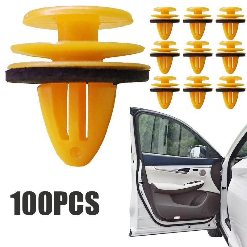 100 Pcsdoor Trim Panel Retainer Clips Fastener Hole Rivets For Accent Qashqai J10 Car-Styling Accessory