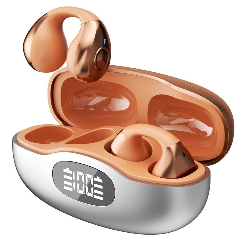 NEW Clip-on Bone Conduction Earphones LED Surround Sounds Wireless Bluetooth Headphones Noise Reduction Headsets Sports Earbuds