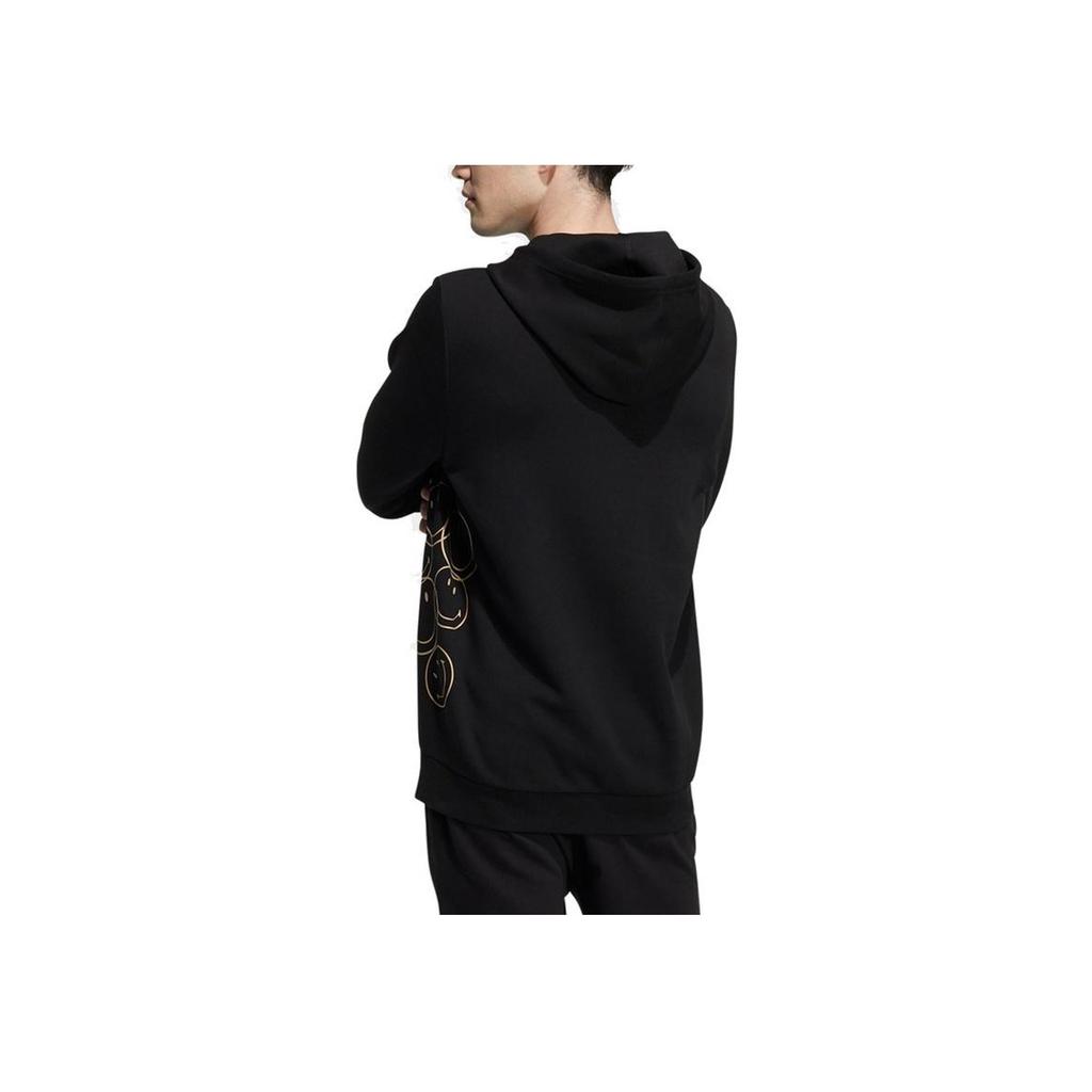 adidas Neo X Smiley Co-Brand Casual Breathable Sports Hoodie Men Hoodie Black HE7955