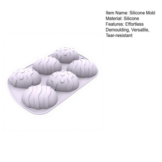 Silikonowa forma na jajka wielkanocne do czekolady, kostek lodu, rękodzieła z żywicy, klasy spożywczej, elastyczne formy jajeczne, łatwe wyjmowanie, produkcja mydła