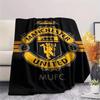Koc Flanelowy z Nadrukiem Man Utd, Wysokiej jakości, Wygodny na Wszystkie Pory Roku, Wystrój Domu, Ciepło i Komfort