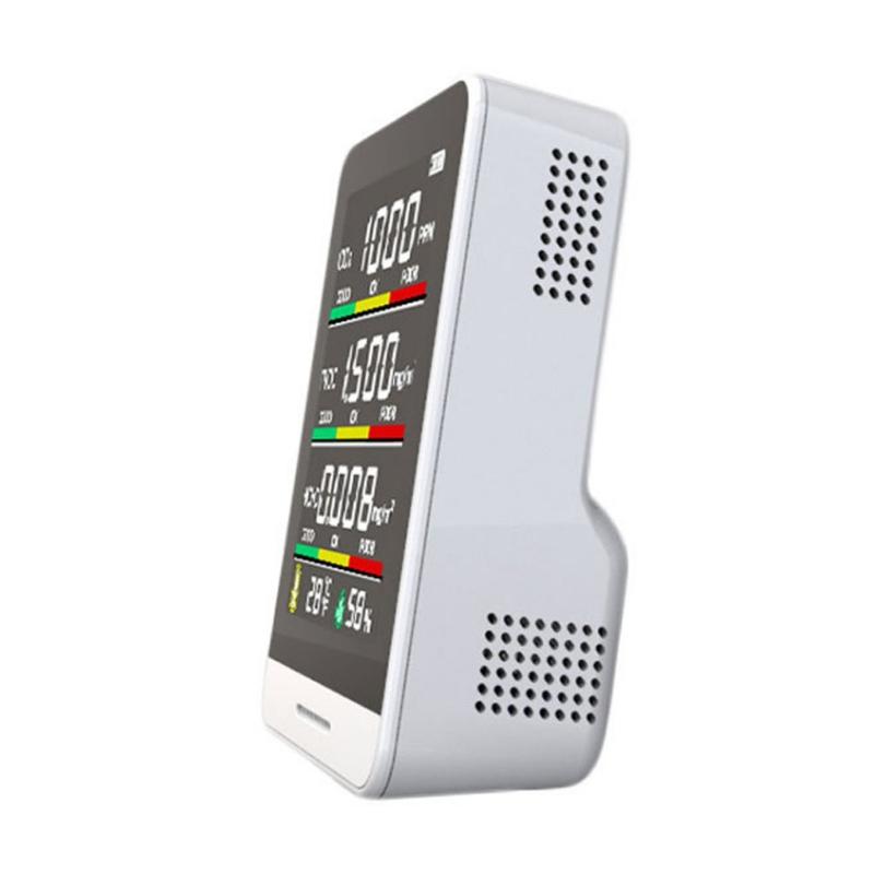 CO2 Formaldehyde Meter Temperature and Relative Humidity Carbon Dioxide Detector Air Quality Monitor NDIR Channel Sensor