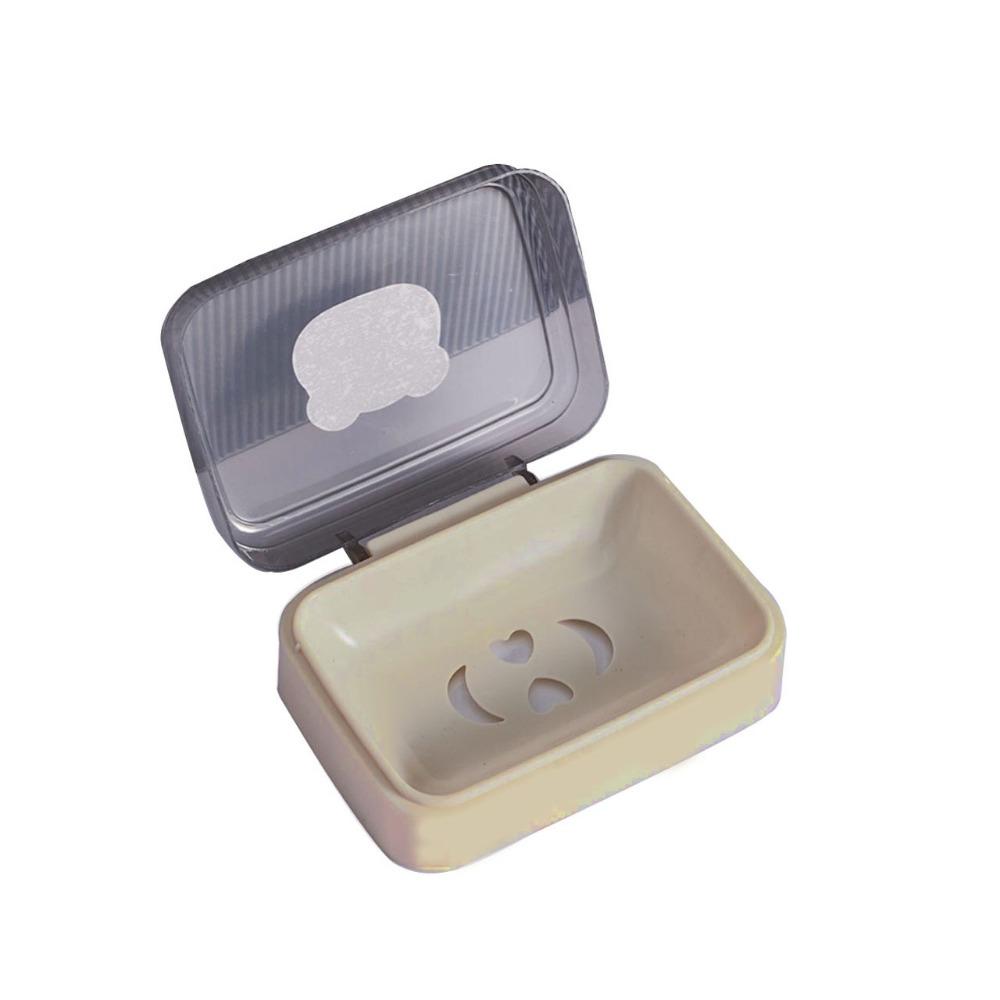 Plastic Clamshell Soap Box Cartoon Soap Container Soap Dish Soap Dish with Lid  for Home