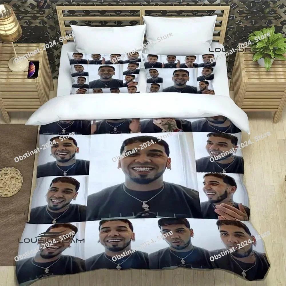 Rapper Anuel AA Bedding Set Printed Bed Set With Pillowcase Bed Duvet Cover Soft Single Double Queen Super King Size luxury gift