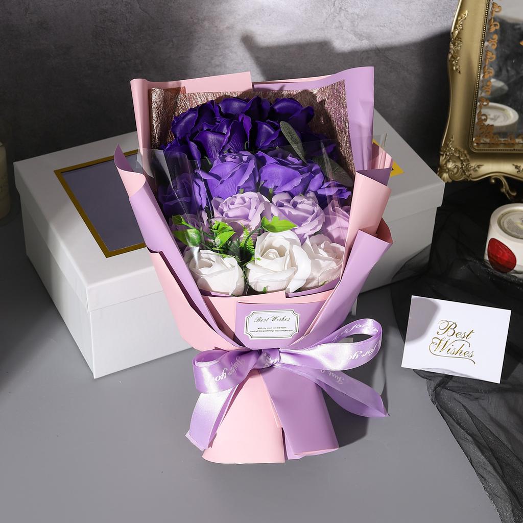 18 Window Roses Soap Bouquet Gift Box Graduation Season Valentine's Day Gift Bouquet