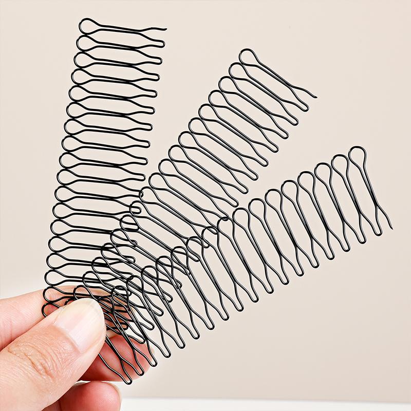 4Pcs Women Girls French Twist Updo Bun Holder Tools Invisible Broken Hair Hairpin Base U Shape Hair Styling Accessories