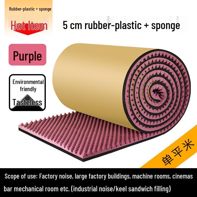 Flame-Retardant Self-Adhesive Soundproofing Panel - Noise Reduction & Absorption 