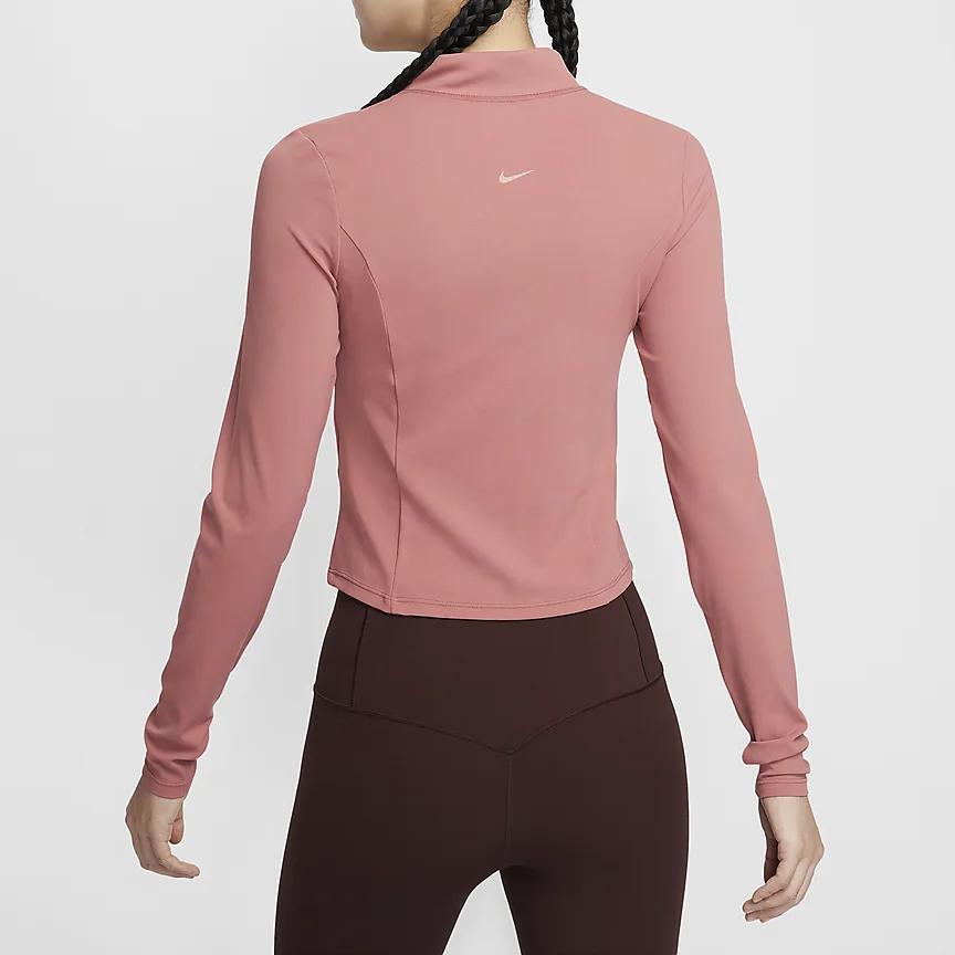 Nike Zenvy Dri-FIT Jacke mit durchgehendem Reißverschluss, lang, weich, bequem, Damenjacken, Rock-Pink FV7424-634