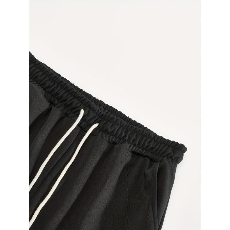 Men's Casual Pants New Sports Buttoned Colour Block Trousers Stylish
