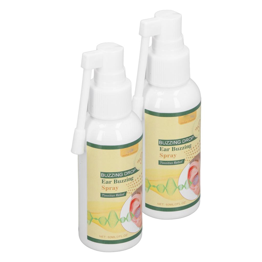 Tinnitus Relief Spray Sooth Discomfort Reduce Ear Noise Improve Hearing Ringing Ears Spray 60ML X 2