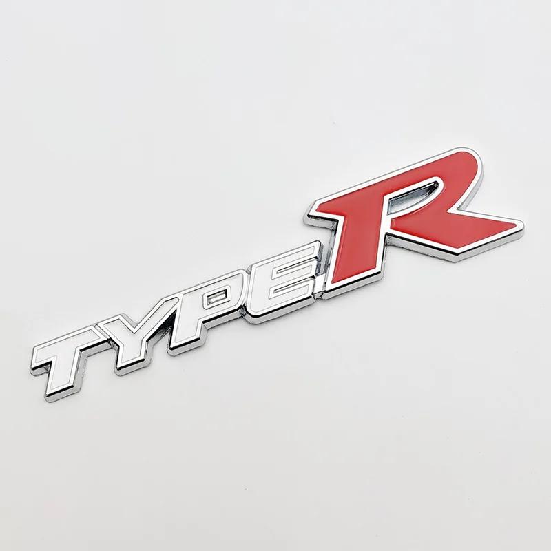 3D Metal Type S Logo Type R Emblem Letters Car Trunk Badge For Honda Accord Civic FK2 FN2 EP3 Type S R Sticker Accessories