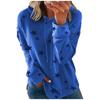 Women S Plus Size Loose Fit Star Print Hooded Sweatshirt