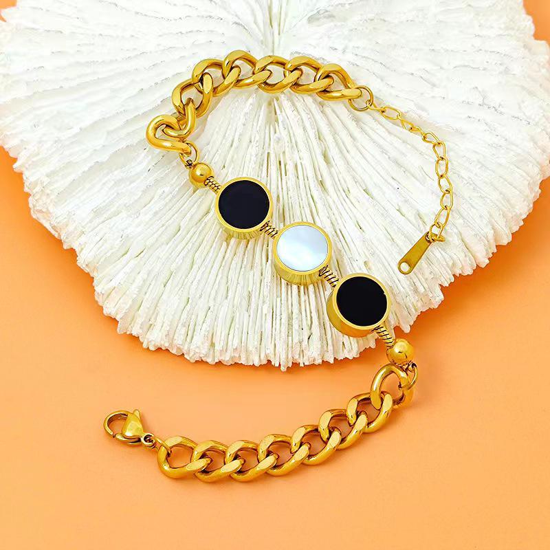 Women's Fashion Titanium Steel Bracelet: Elegant Japanese & Korean Design, Non-Fading Stainless Steel, Versatile Jewelry.