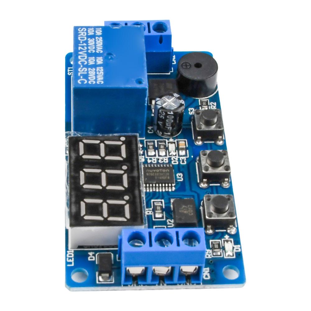 DC12V Trigger Cycle Delay Timer Switch Turn On Off Relay Module with LED Display Timing Control Relay Module