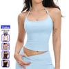 Rückenfreies Yoga-Tanktop mit eng anliegender Passform und schönem offenem Rückendesign für Outdoor-Sportarten, Laufen und Fitness (Modell 4518)