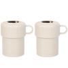Wahei Freiz Set of Small Size Insulated Water Bottle Holders Stainless Vacuum Fortec [Amazon Exclusive] 2-Piece (220-350ml), Ivory, Steel, Insulated,