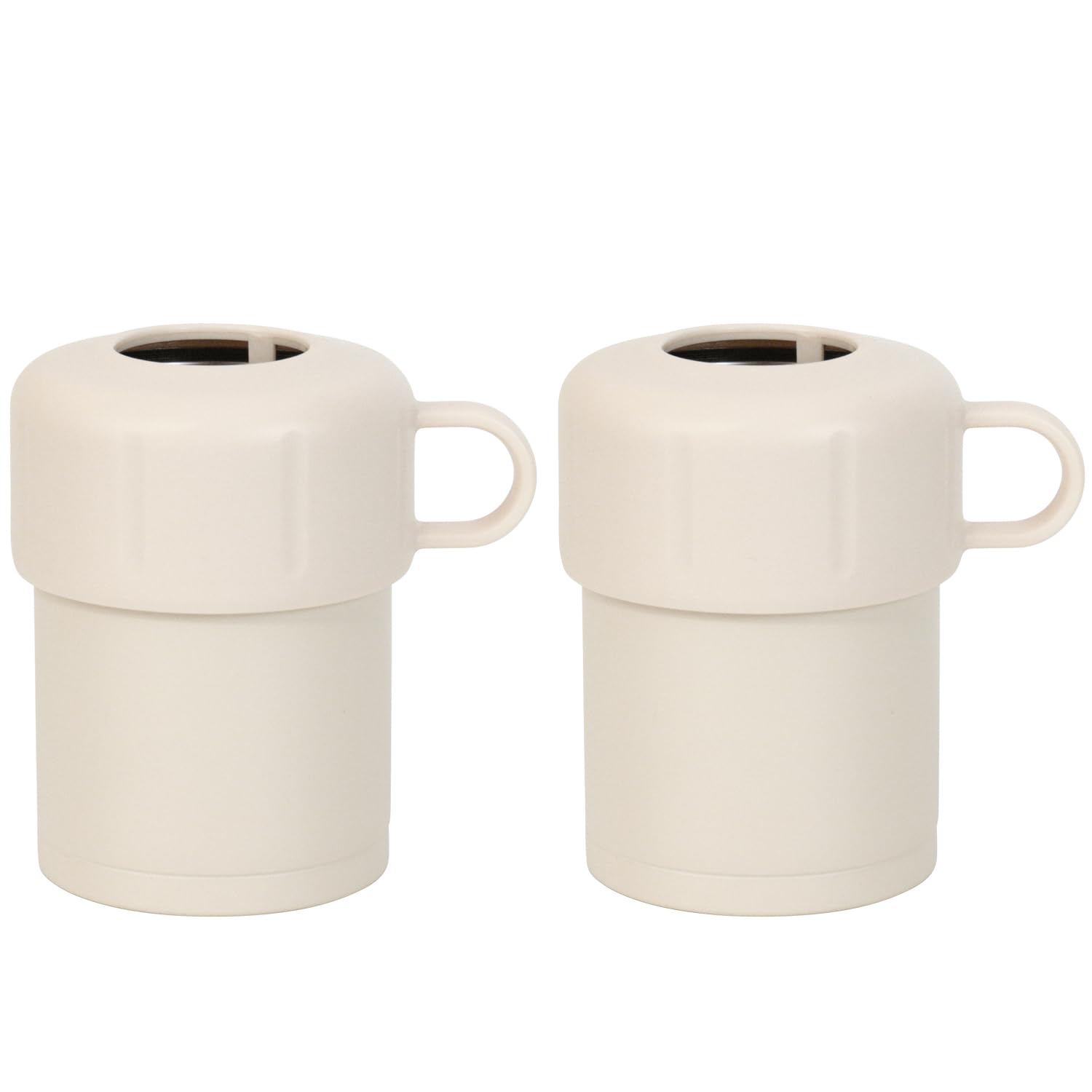 

Wahei Freiz Set of Small Size Insulated Water Bottle Holders Stainless Vacuum Fortec [Amazon Exclusive] 2-Piece (220-350ml), Ivory, Steel, Insulated, слоновая кость