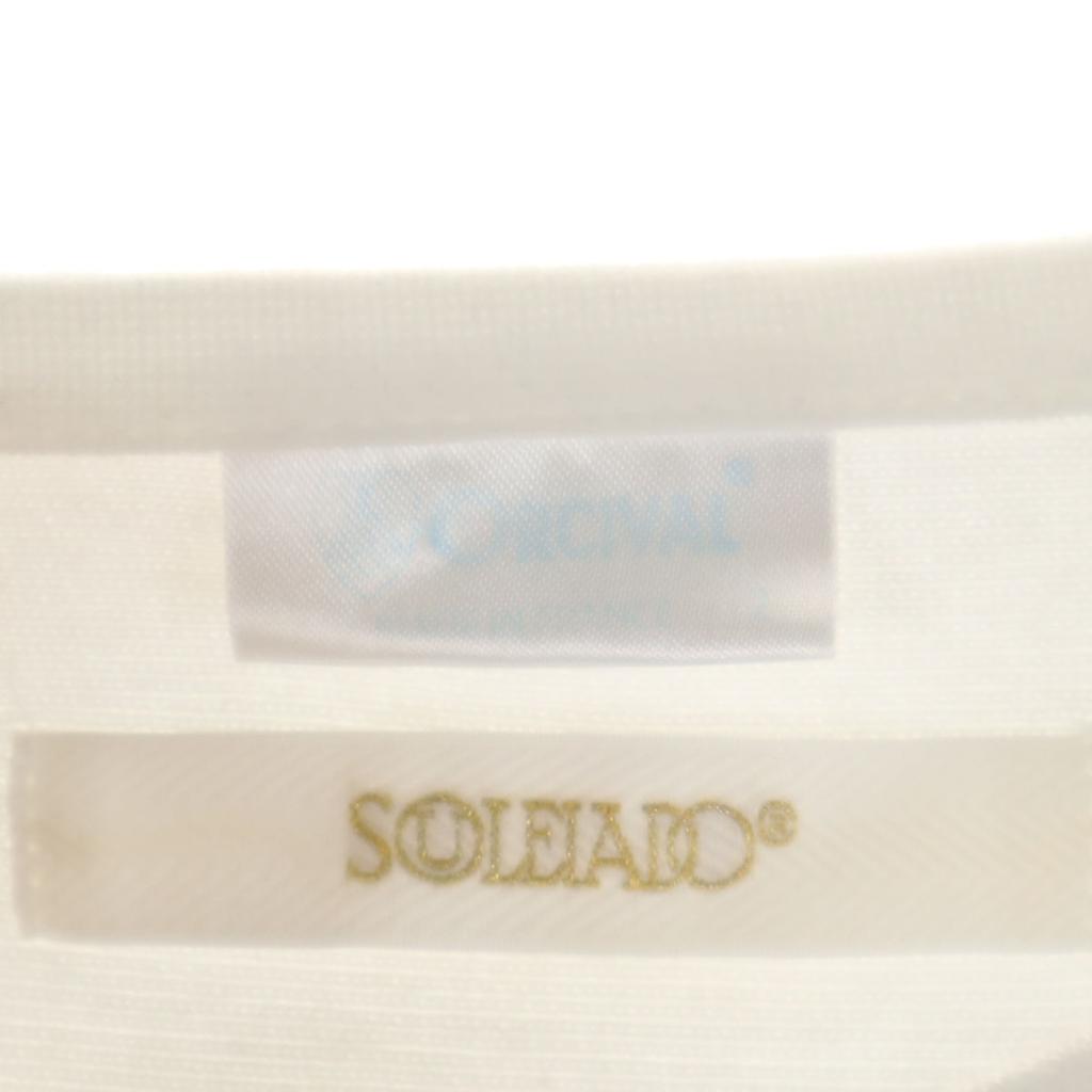 Orcival SOULEIADO Exclusive Made In France Border Pattern Short Sleeve Boat Neck Basque Shirt Women Used