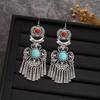 Thai Style Rhinestone Pearls Ear Drop Zinc Zinc Alloy Ethnic Style Ear Studs Retro Tassel Earrings  Gift