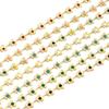 1 Piece Colorful Enamel Flower Anklet For Women Stainless Steel Chain Anklet Bracelet Summer Beach Foot Leg Jewelry Gift 25cm