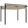 VidaXL Tonnelle de jardin avec toit rétractable taupe 3x3 cm aluminium, tonnelle de jardin, tonnelle de patio, pavillon de 4003970