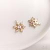 14K Gold-Plated Snowflake Pendant with Zircon for DIY Jewelry