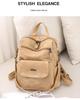 Korean Style Women's Large Capacity PU Backpack