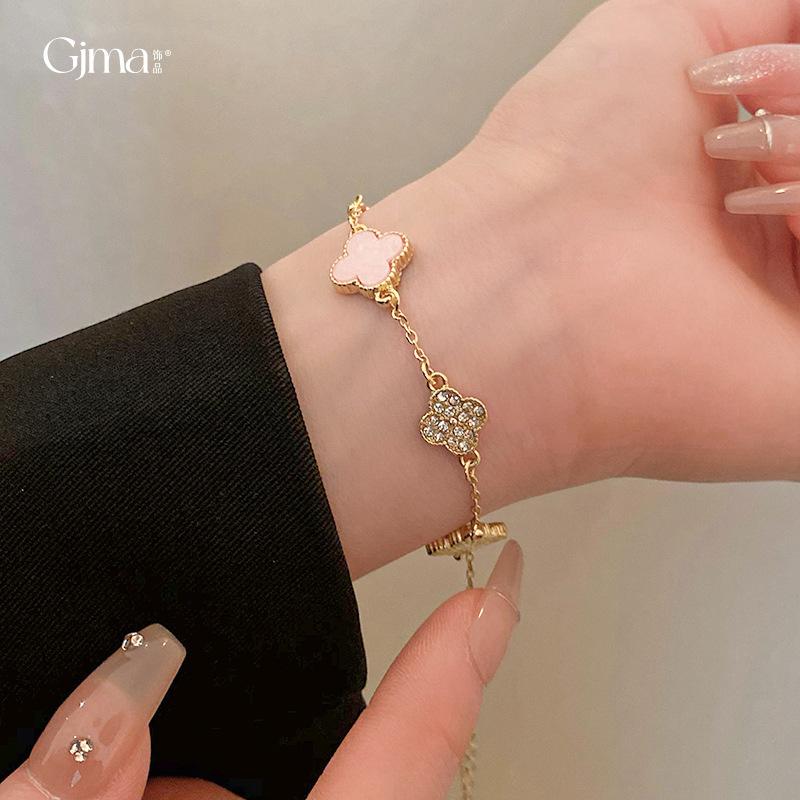 French Diamond Flower Necklace Simple Clavicle Chain Temperament Fashion Jewelry Women