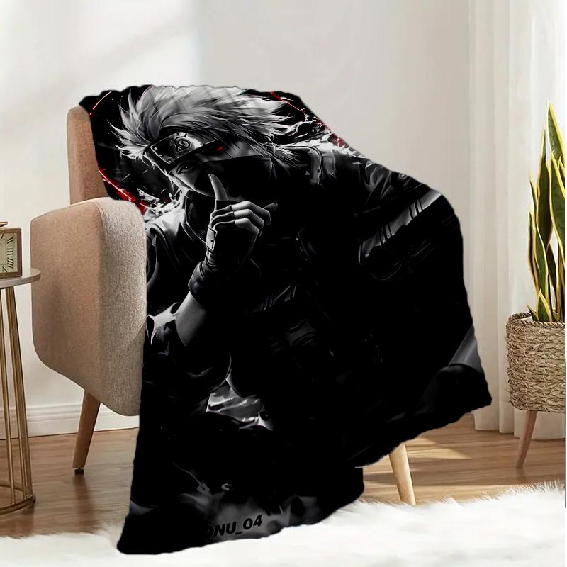 Dark Anime ninja Character Blanket Lightweight Ideal Bedding Blanket Perfect for Travel, Camping, Living Rooms, Offices, Sofas, Fan Christmas gift