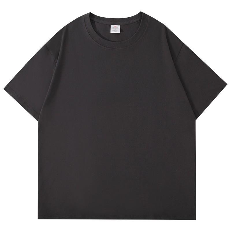 Mens Heavyweight Cotton T Shirt Basic Plain Casual Short Sleeve Tee Daily Wear