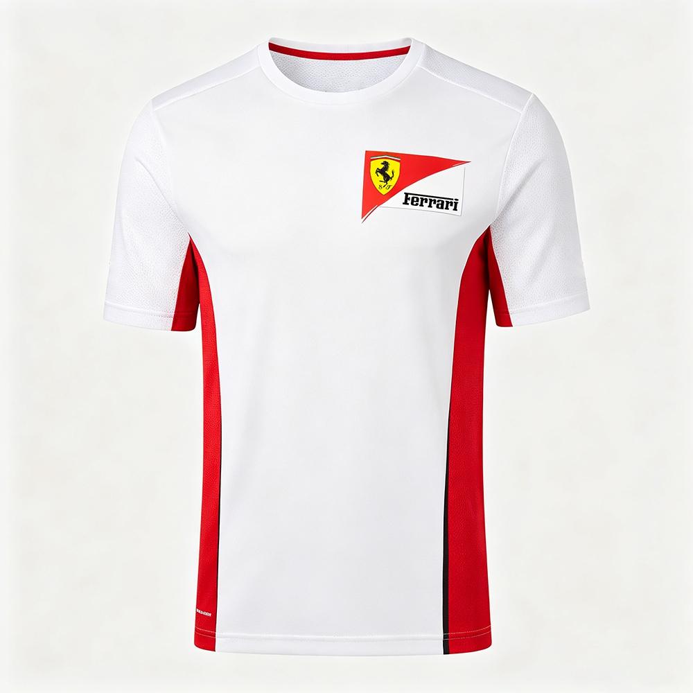2026 Ferrari Summer Round Neck 3D Print T-shirt Formula 1 Motor Racing Short Sleeve Top
