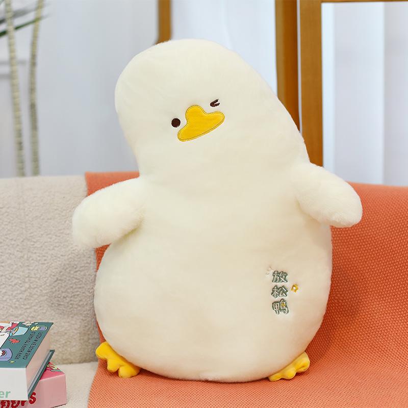 Lying flat duck doll easy duck throw pillow small yellow duck doll sleeping leg pillow sofa pillow plush toy