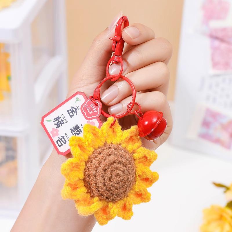 Sunflower Gold Keychain Pendant: Inspirational Graduation Gift for Exams